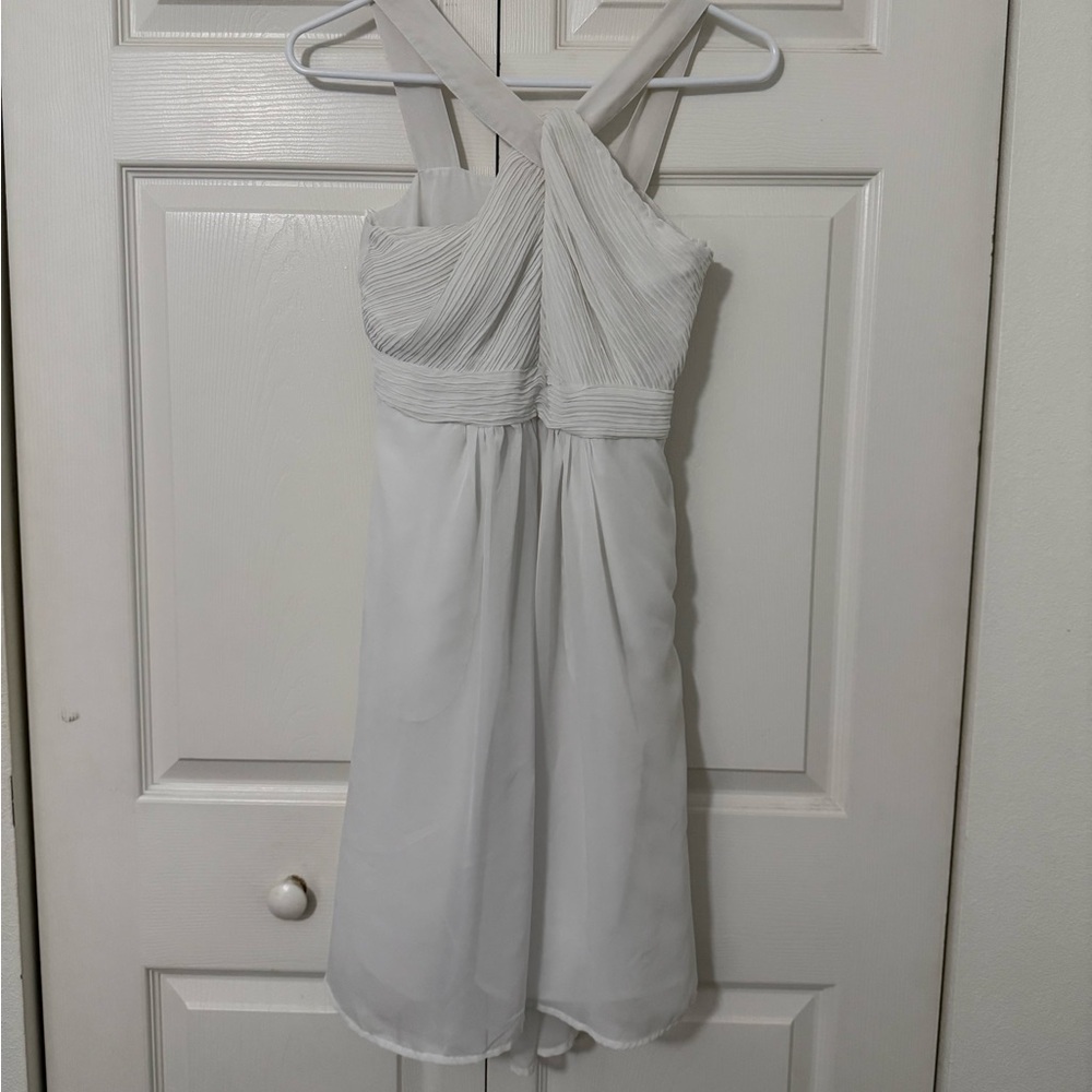 LAST CHANCE Tevolio White Criss Cross Halter Dress